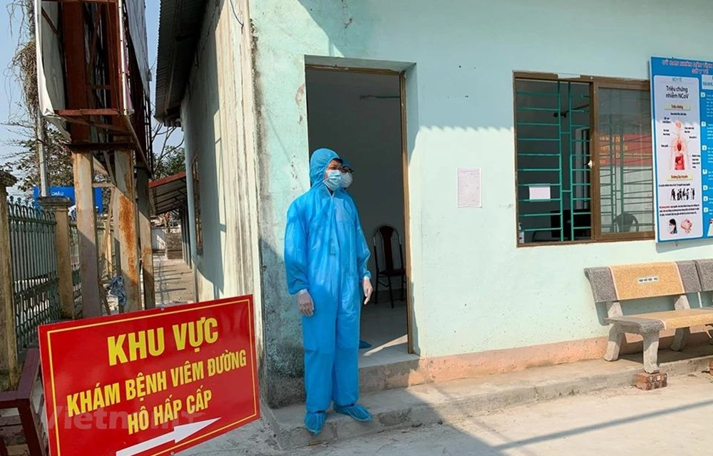 A quarantine site at the COVID-19 hotspot in Son Loi commune of Binh Xuyen district, Vinh Phuc province (Photo: VietnamPlus)