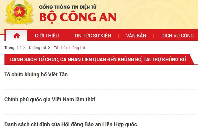 Vietnam publica lista de colectivos e individuos relacionados con terrorismo