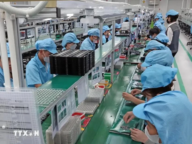 An electronic component production line (Photo: VNA)