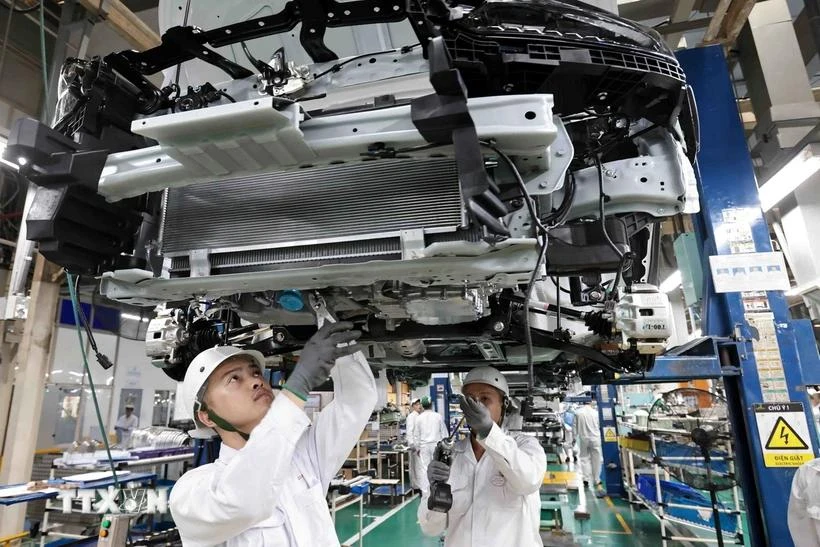 An Automobile assembly line at Honda Phuc Yen factory in Vinh Phuc. (Photo: VNA)