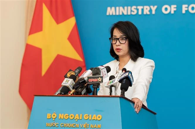 Spokeswoman of the Vietnamese Ministry of Foreign Affairs Pham Thu Hang (Photo: VNA)