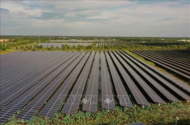 Europlast Long An solar power plant in the southern province of Long An. (Photo: VNA)