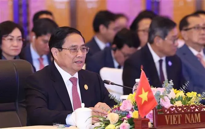 Vietnamese Prime Minister Pham Minh Chinh speaks at the 10th ACMECS Summit held in Kunming city in Yunnan province of China. (Photo: VNA)