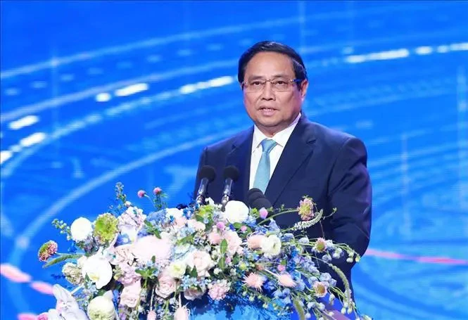 PM Pham Minh Chinh speaks at the 4th VinFuture Prize awarding ceremony in Hanoi on December 6. (Photo: VNA)