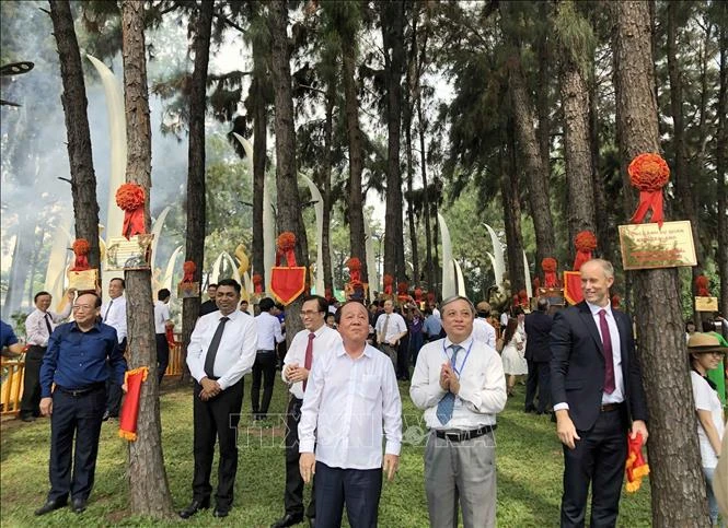 The "Friendship Pine Garden" is at Suoi Tien tourist area in Thu Duc. (Photo: VNA)