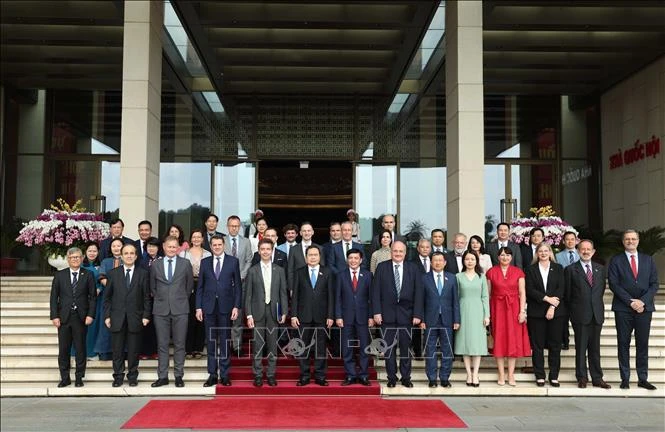 NA Chairman Tran Thanh Man receives European diplomats on June 17. (Photo: VNA)